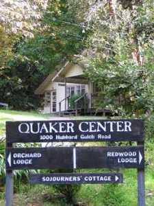 Quaker Center sign